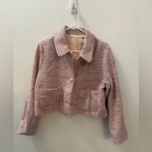 NWOT Georgie Pink Tweed Jacket size M
